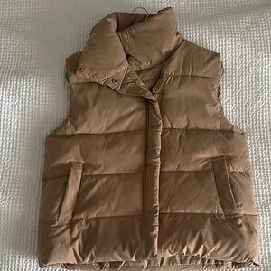 Tan Puffer Vest